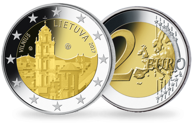 Monnaie de 2 Euros «Vilnius - Ville d’art et de culture» Lituanie 